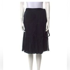 Burberry vintage black midi wrap skirt  size 6 EUC